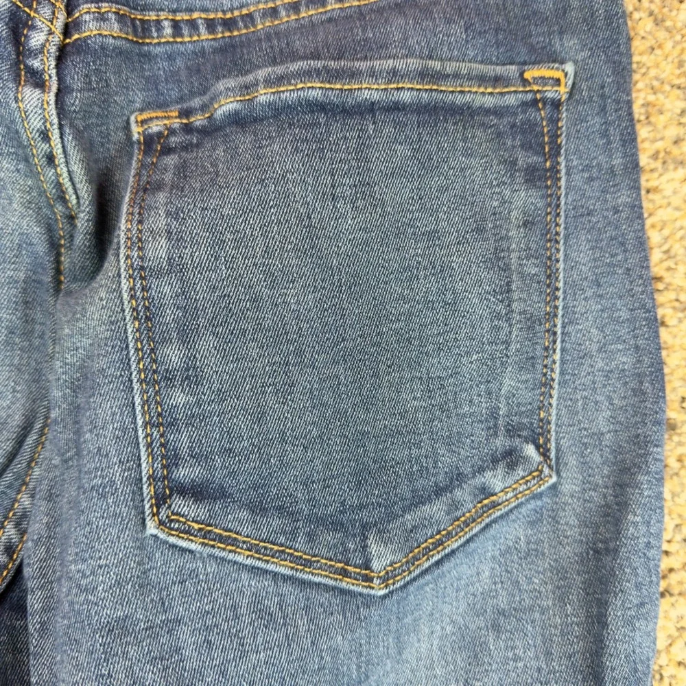 Just Black Denim Womens Skinny Jeans Medium Wash Frayed Tulip Hem Size 29 USA